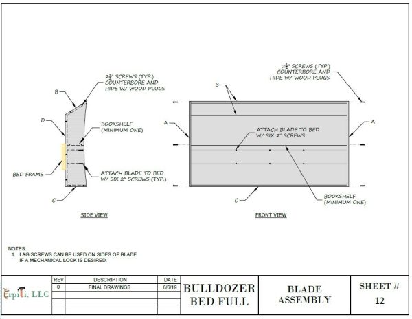 Full Size Bulldozer Bed Plans - Image 10